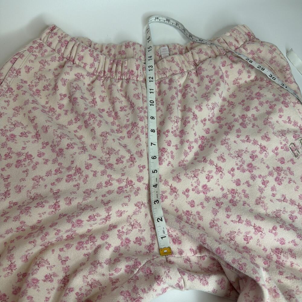 Gap x LoveShackFancy Pink Floral High Rise Sweatpants joggers Womens XXL - Picture 11 of 12